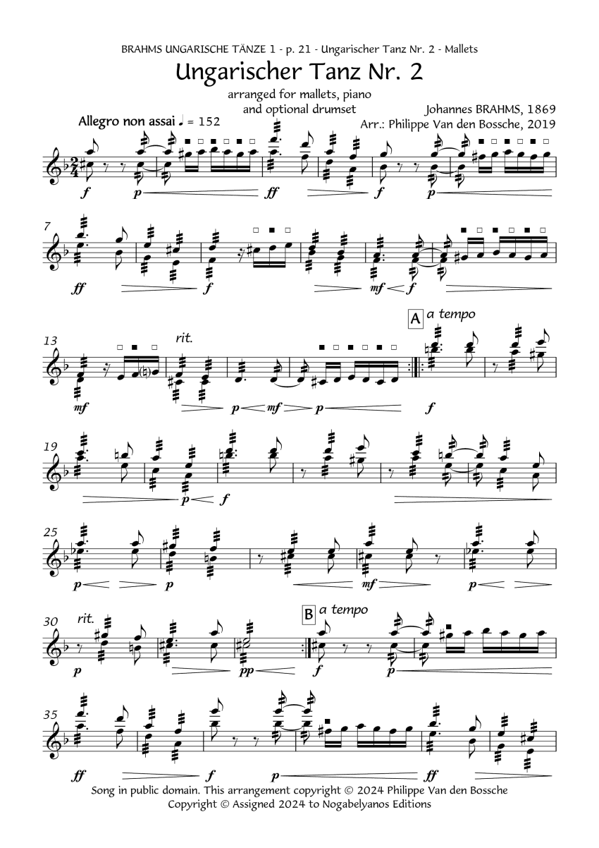 CLC 01 P21 Ungarischer Tanz Nr 02 Mallets P01