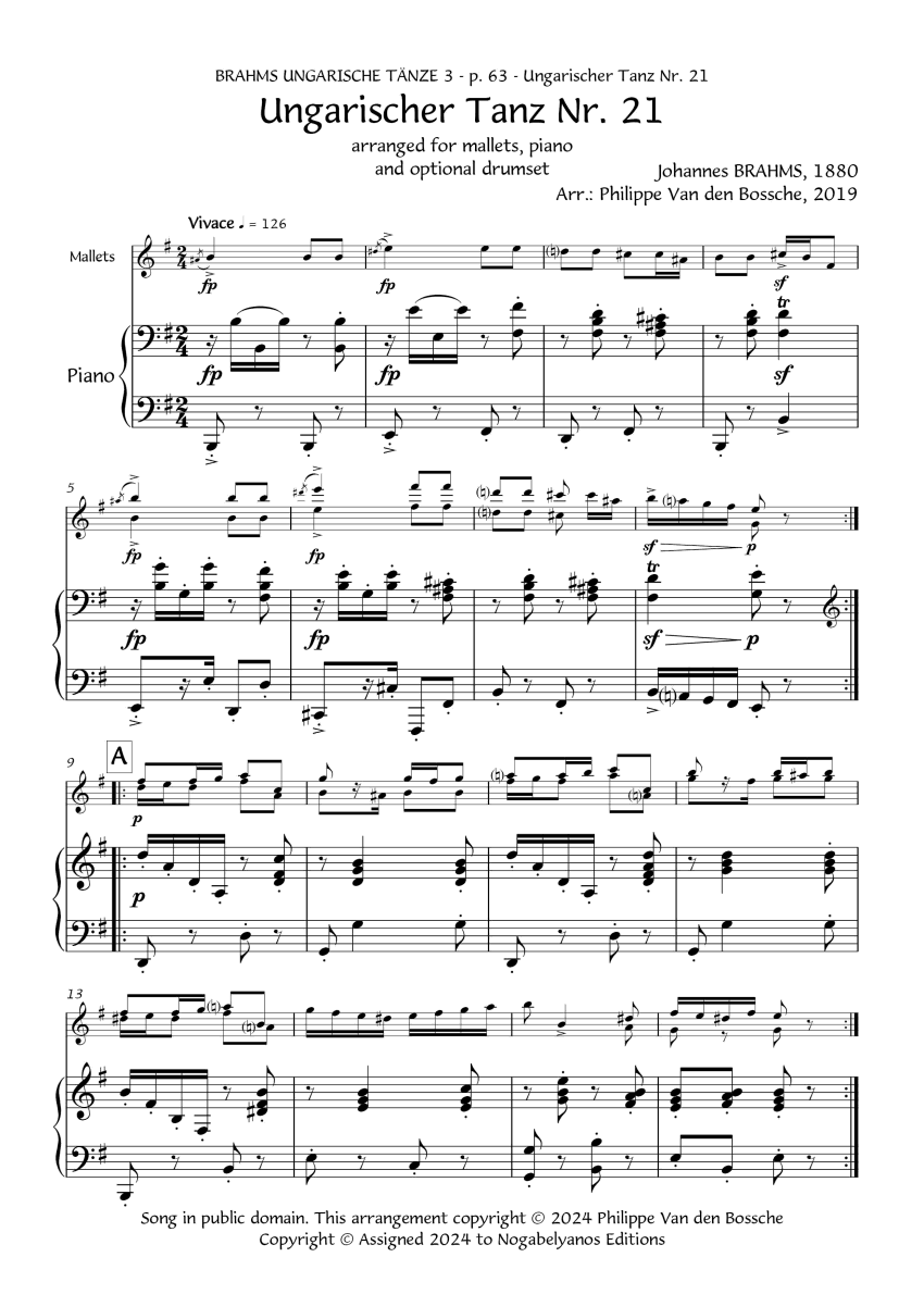 CLC 03 P63 Ungarischer Tanz Nr 21 PIA P01