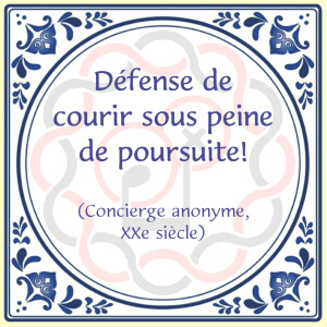 Tegeltje Defense Courir